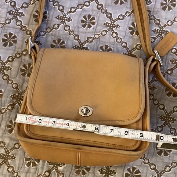 Coach Rambler's Legacy Vintage Tan Leather Shoulder Crossbody Bag 9061 - Picture 15 of 16